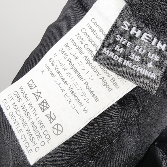 SHEIN High Waist Ripped Raw Trim Denim Shorts - Picture 10 of 11